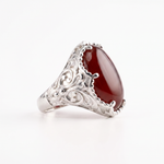 Carnelian Relief Motif Signet Ring  Ring  Charmora Jewelry