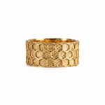 Honeycomb Hexagon Ring  Ring  Charmora Jewelry