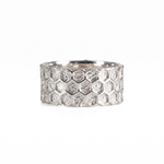 Honeycomb Hexagon Ring  Ring  Charmora Jewelry