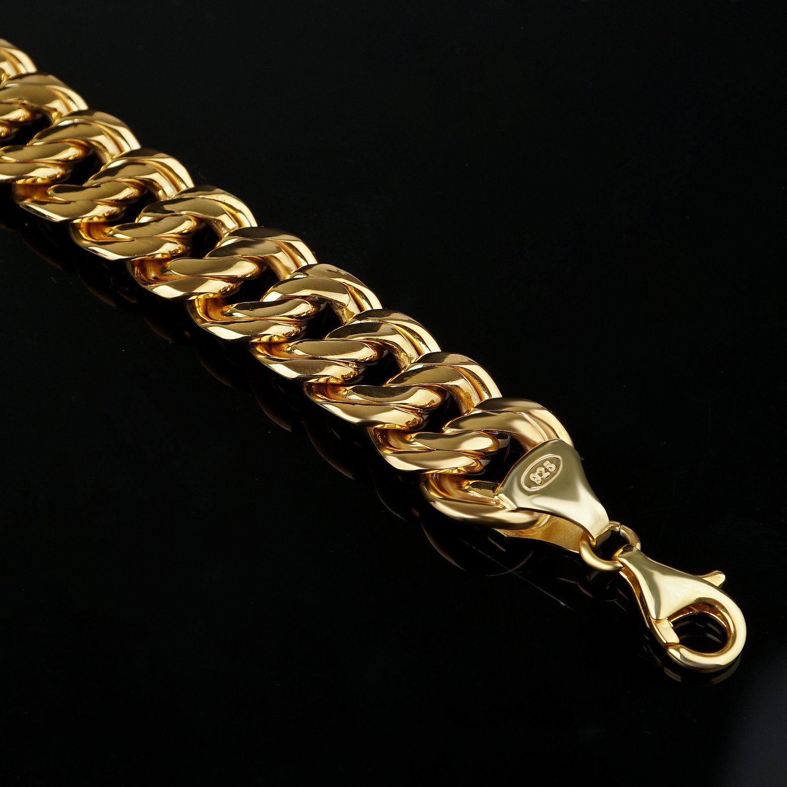 Gold Cuban Chain Stainless Steel Bracelet - Image 3