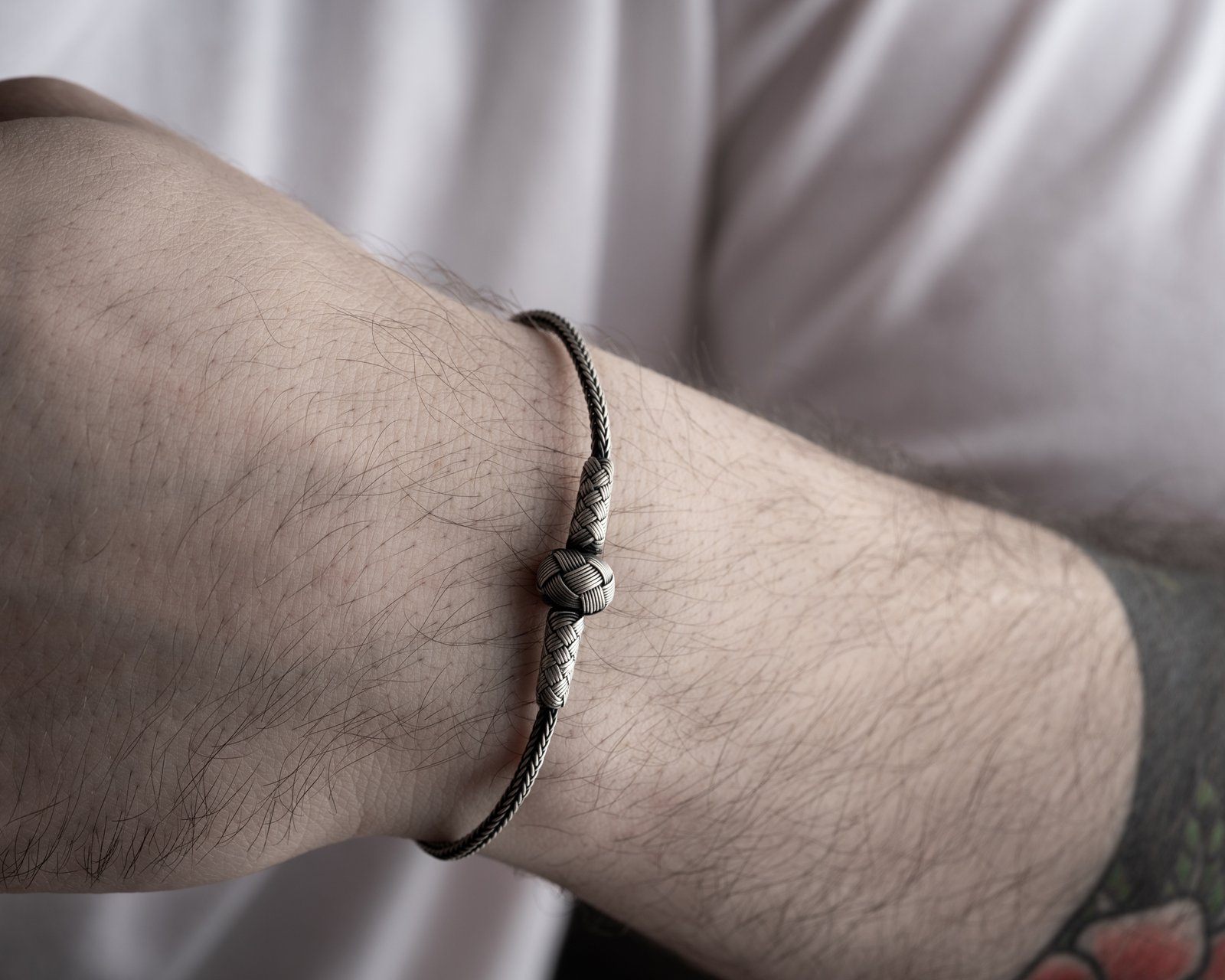 Woven Sphere Detailing Sterling Silver Bracelet - Image 3