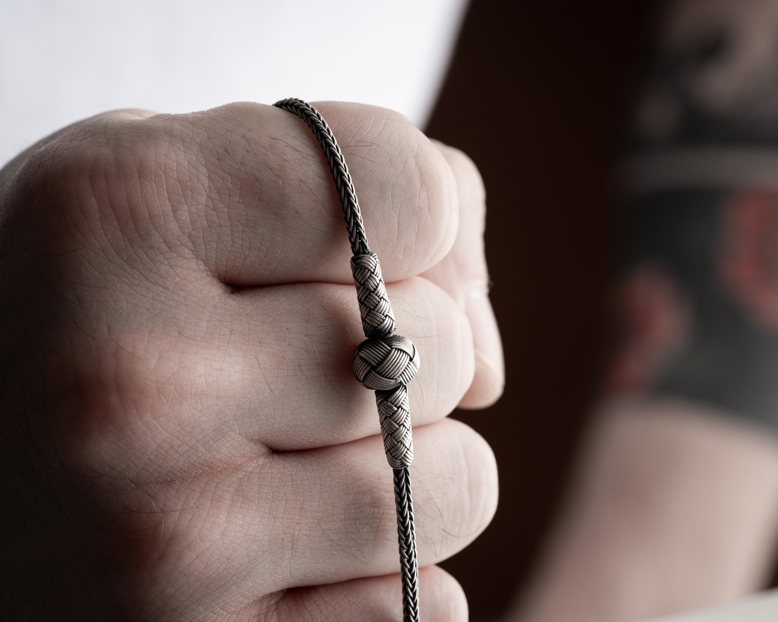 Woven Sphere Detailing Sterling Silver Bracelet - Image 5