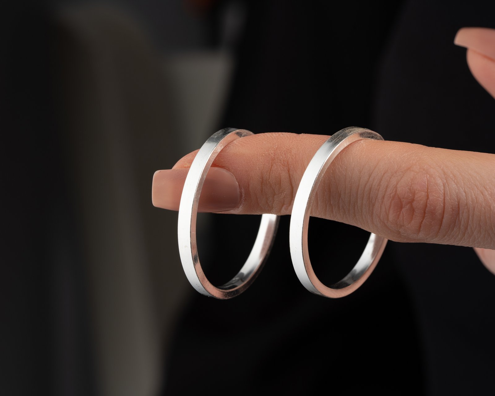 Sterling Silver Hoop Earrings - Image 5