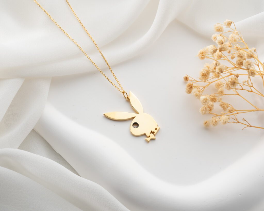 Playboy Bunny Gold Pendant Necklace