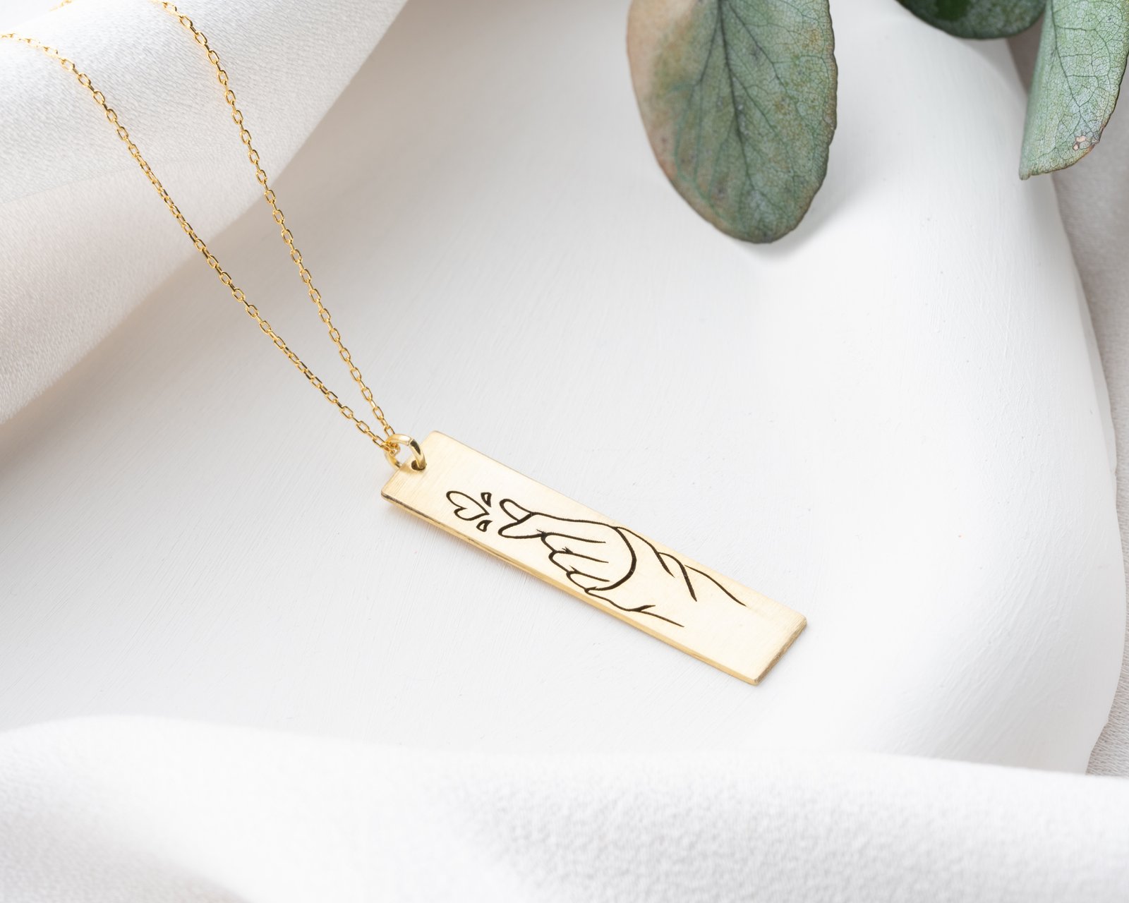 Finger Heart Gold Pendant