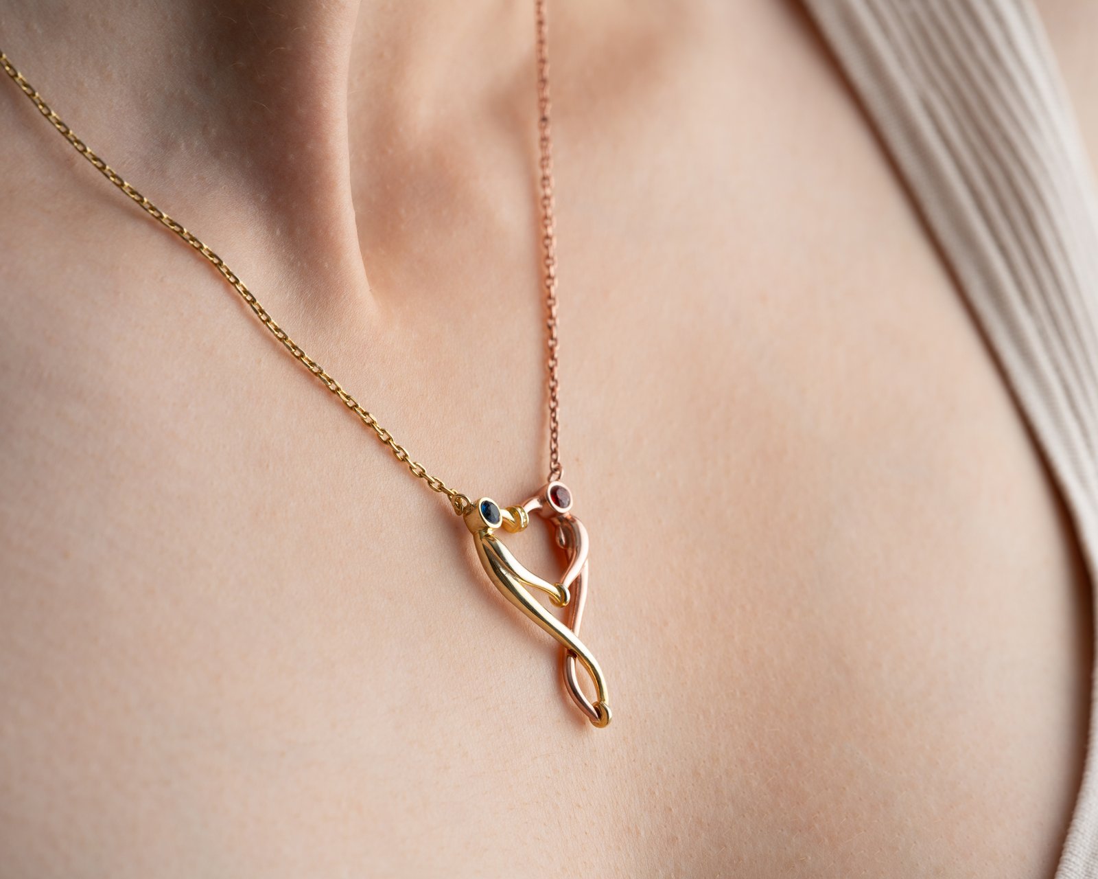 Yin Yang Heart Couple Pendant Necklace - Image 5