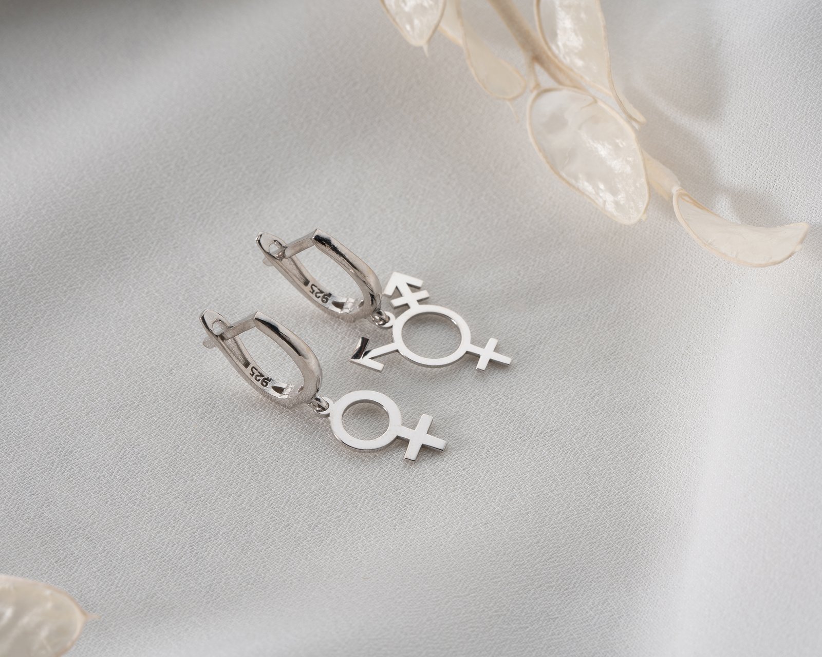 Gender Symbol Drop Earrings - Image 5