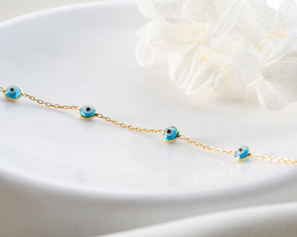 Evil Eye Gold Chain Bracelet