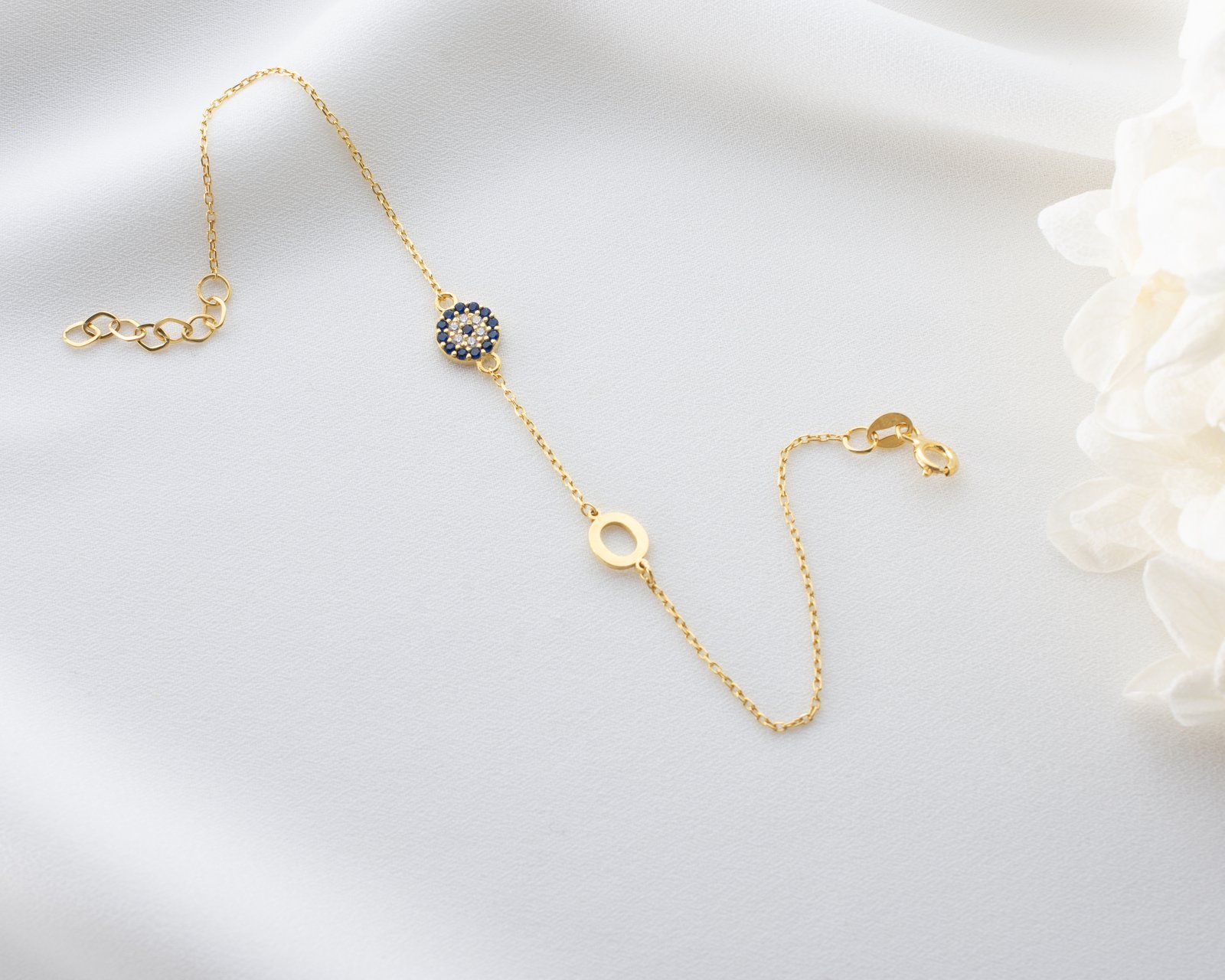 Blue Stone Circle Bracelet - Image 2