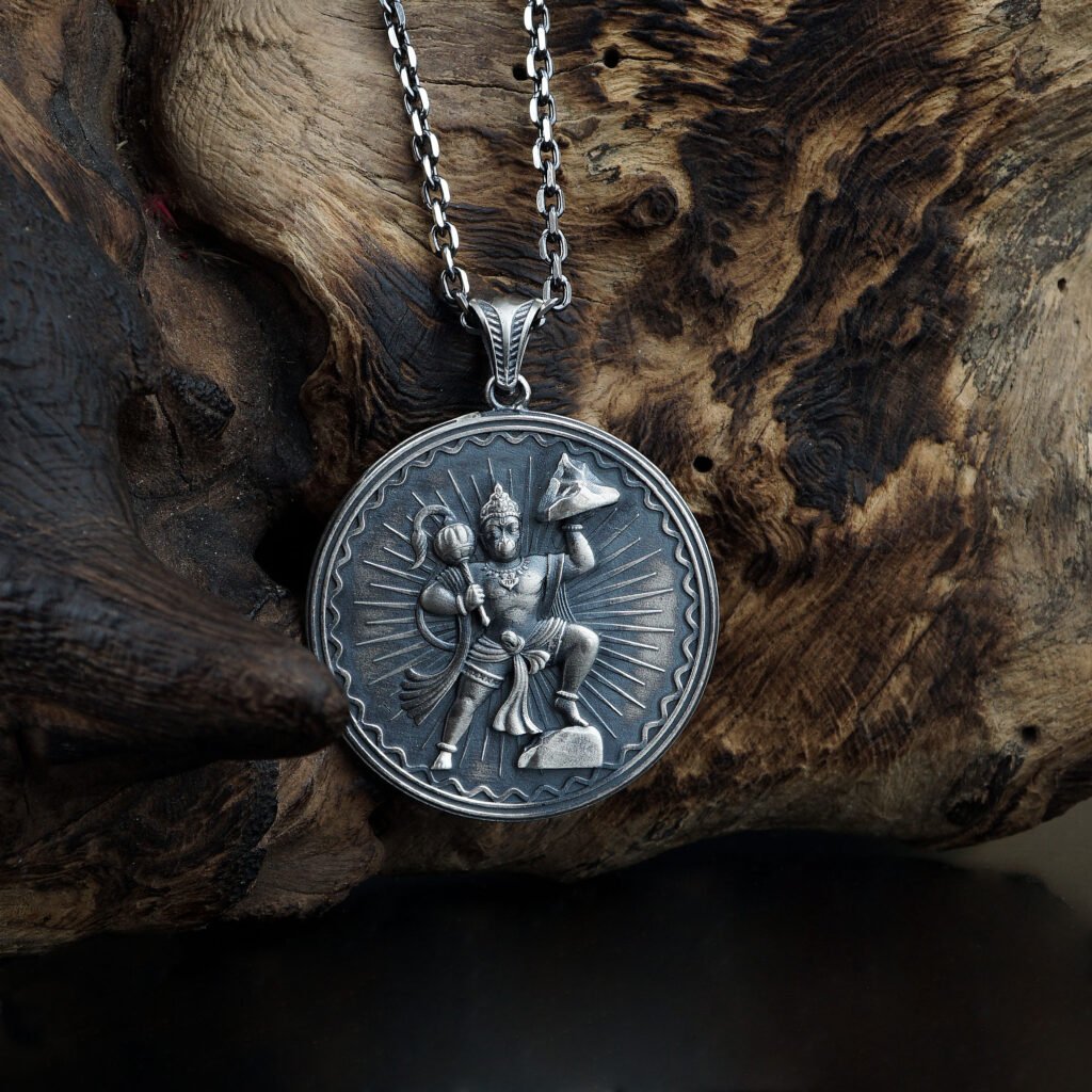 saint christopher round sterling silver necklace main image
