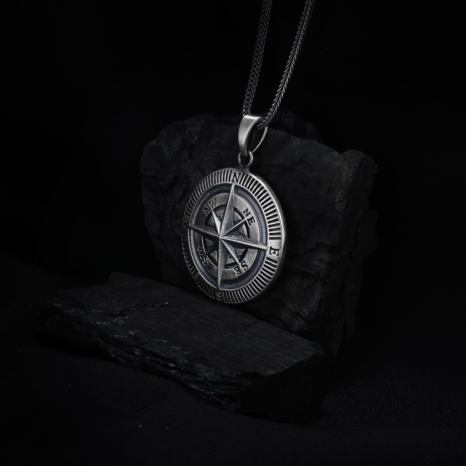 Compass Wind Rose Sterling Silver Necklace - Image 5