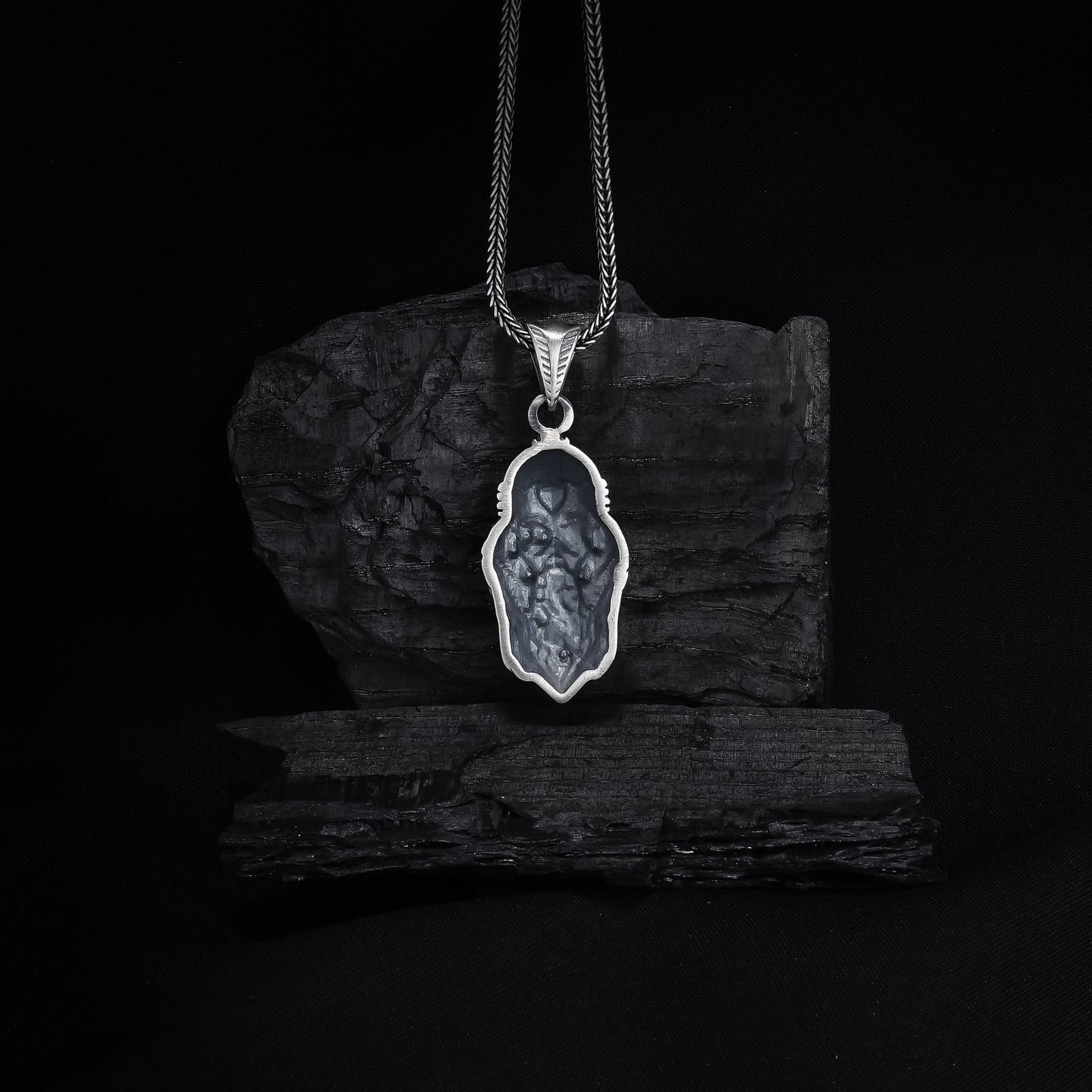 Viking Odin Head Sterling Silver Necklace - Image 8