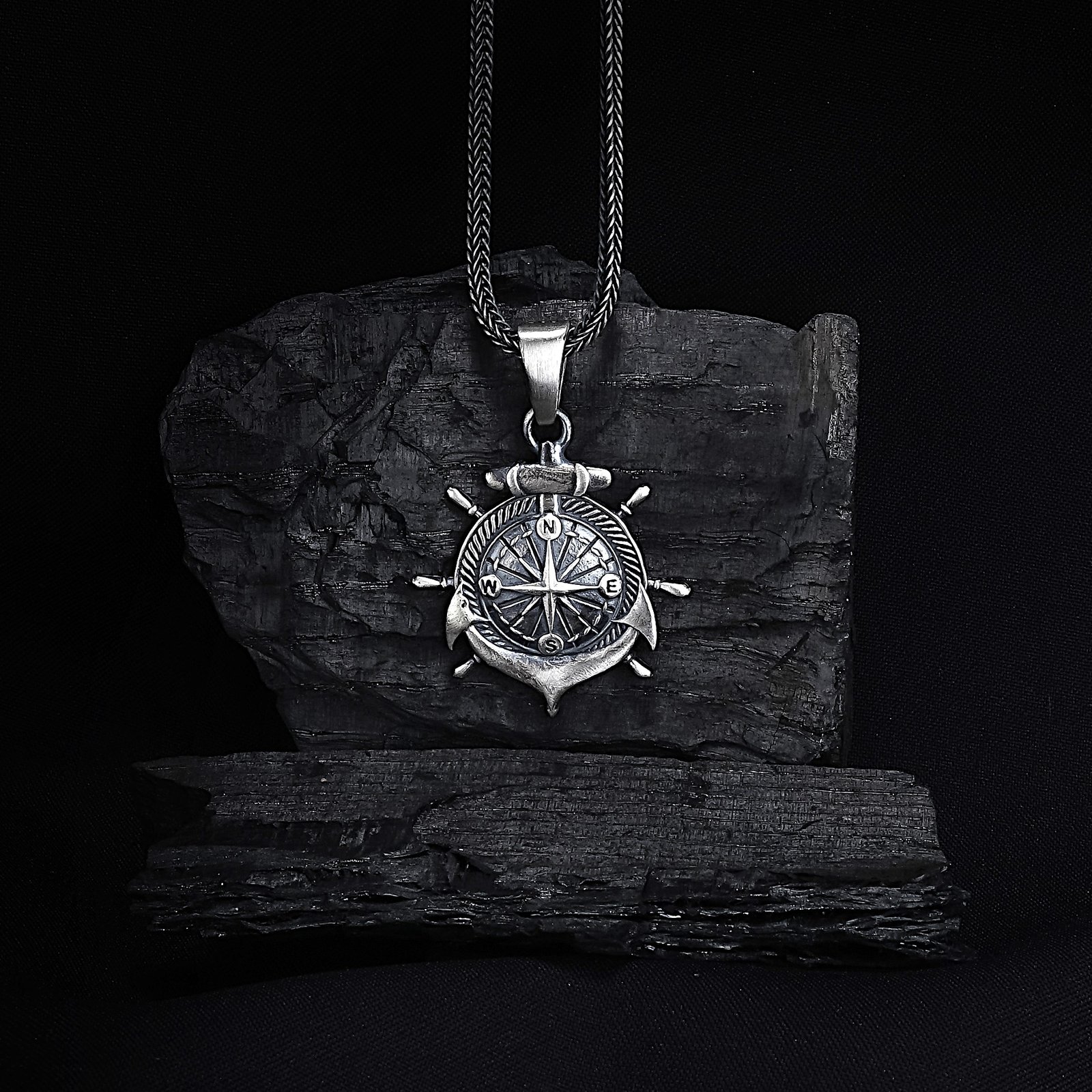 Compass Silver Necklace