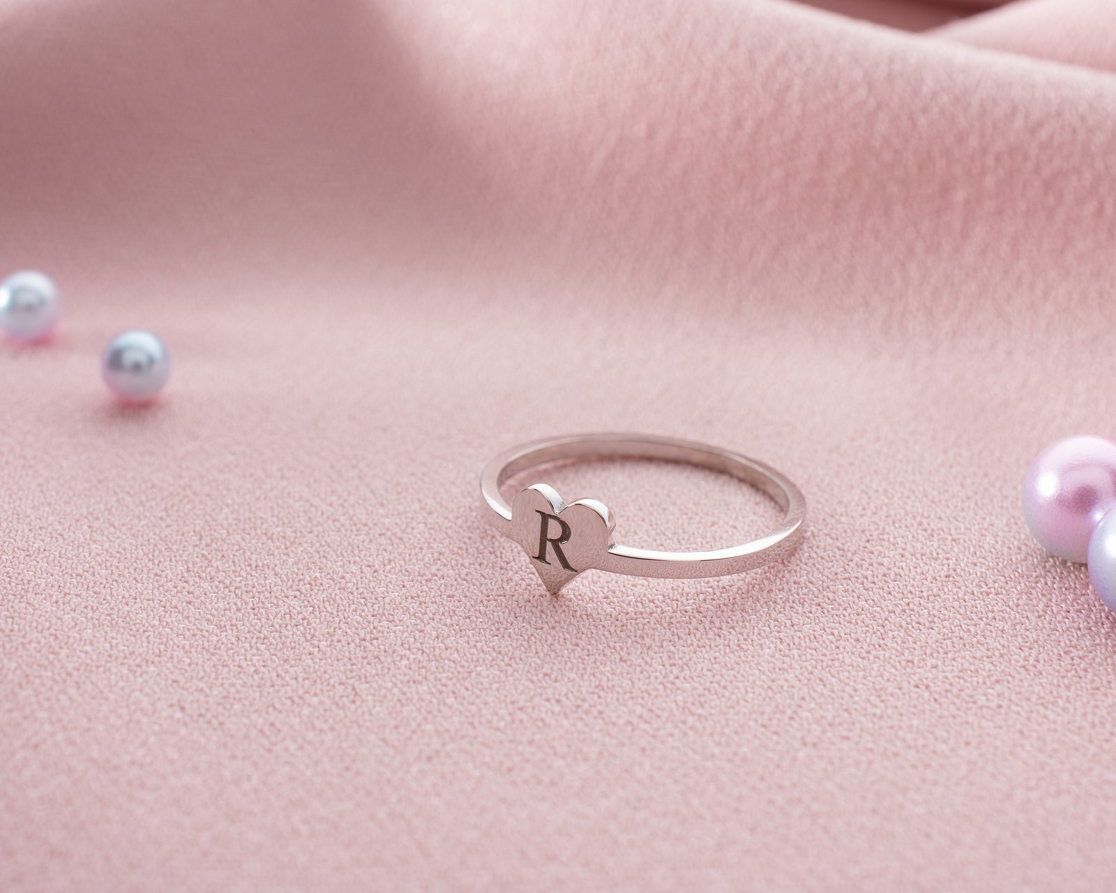 Gold-Plated Heart Initial Ring | Romantic Personalized - Image 8