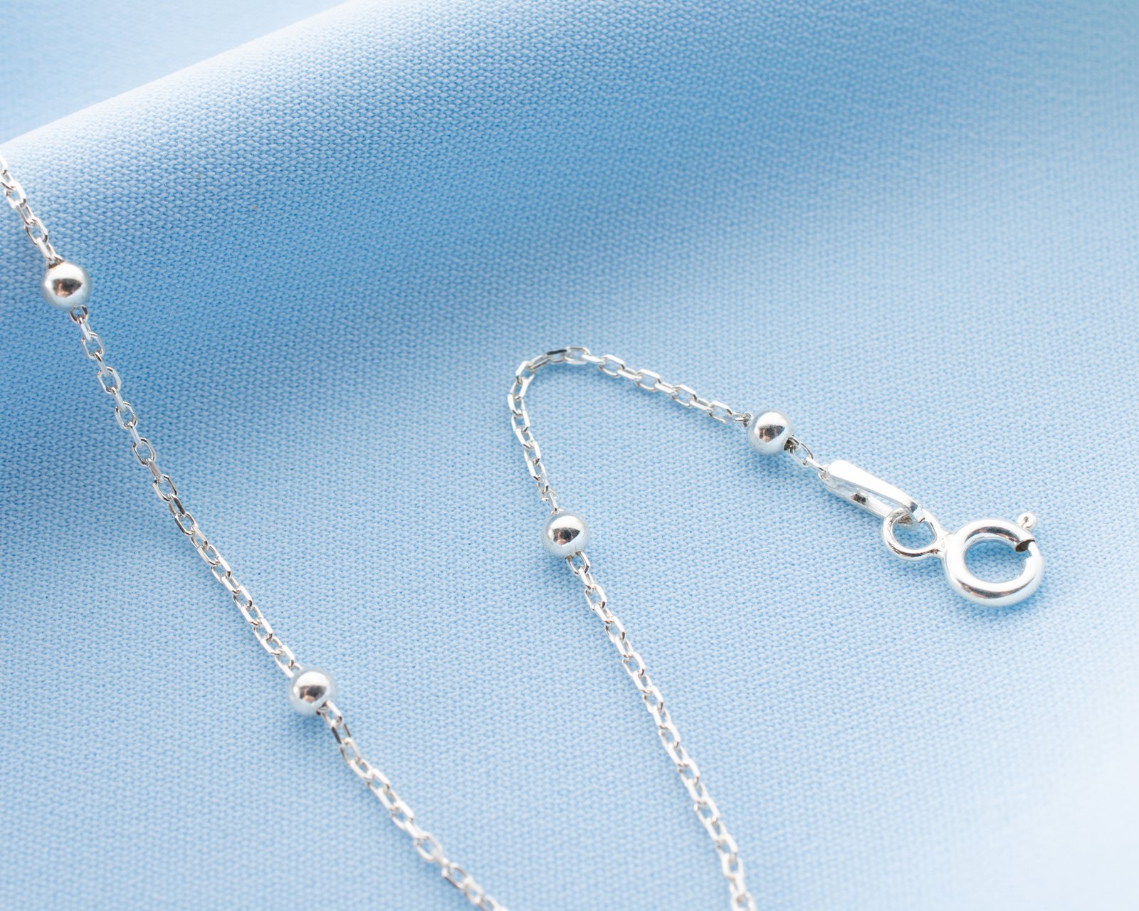 Minimal Silver Bead Bracelet - Image 8