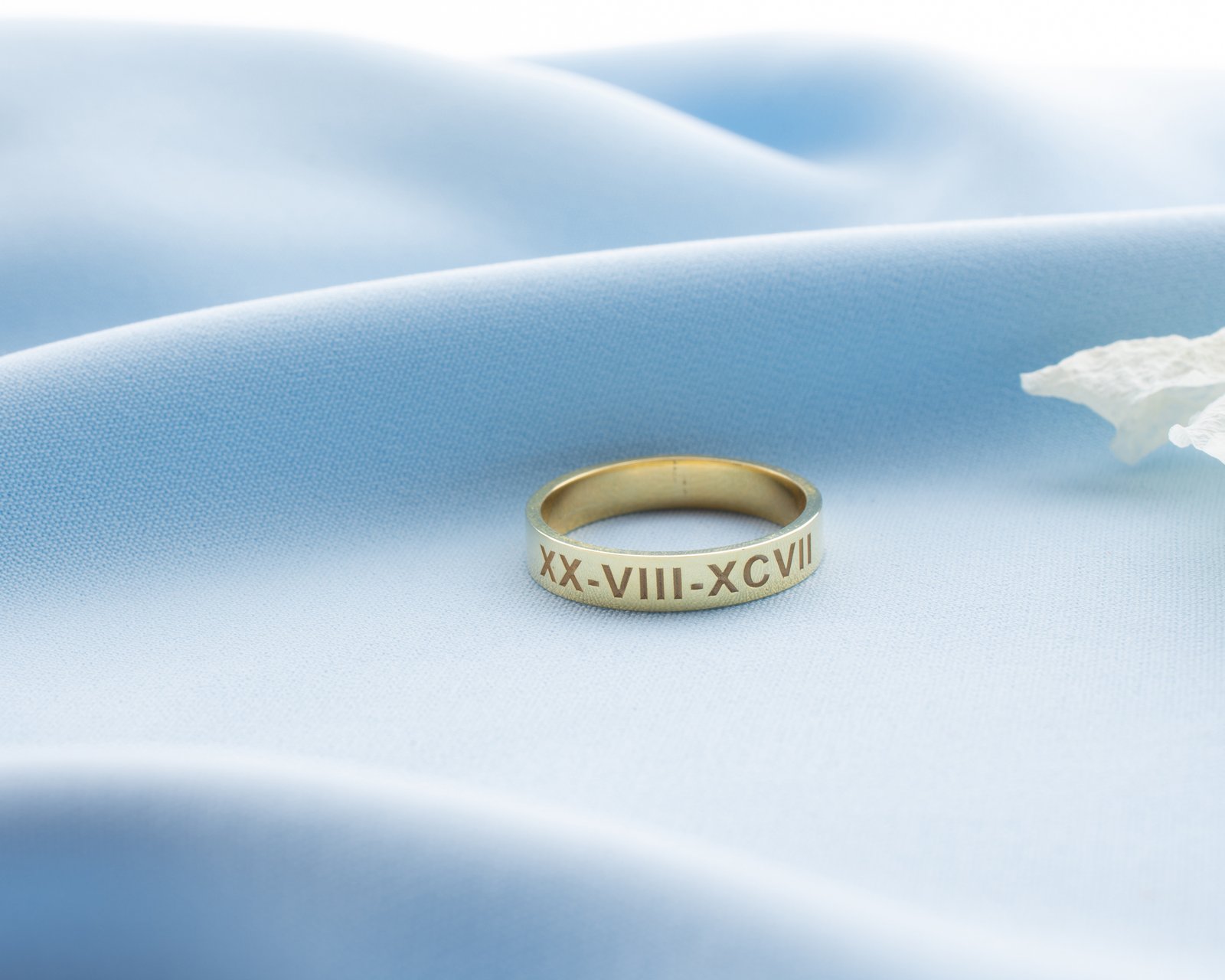 Gold-Plated Roman Numeral Band Ring | Elegant Timeless Women's Jewelry - Image 12