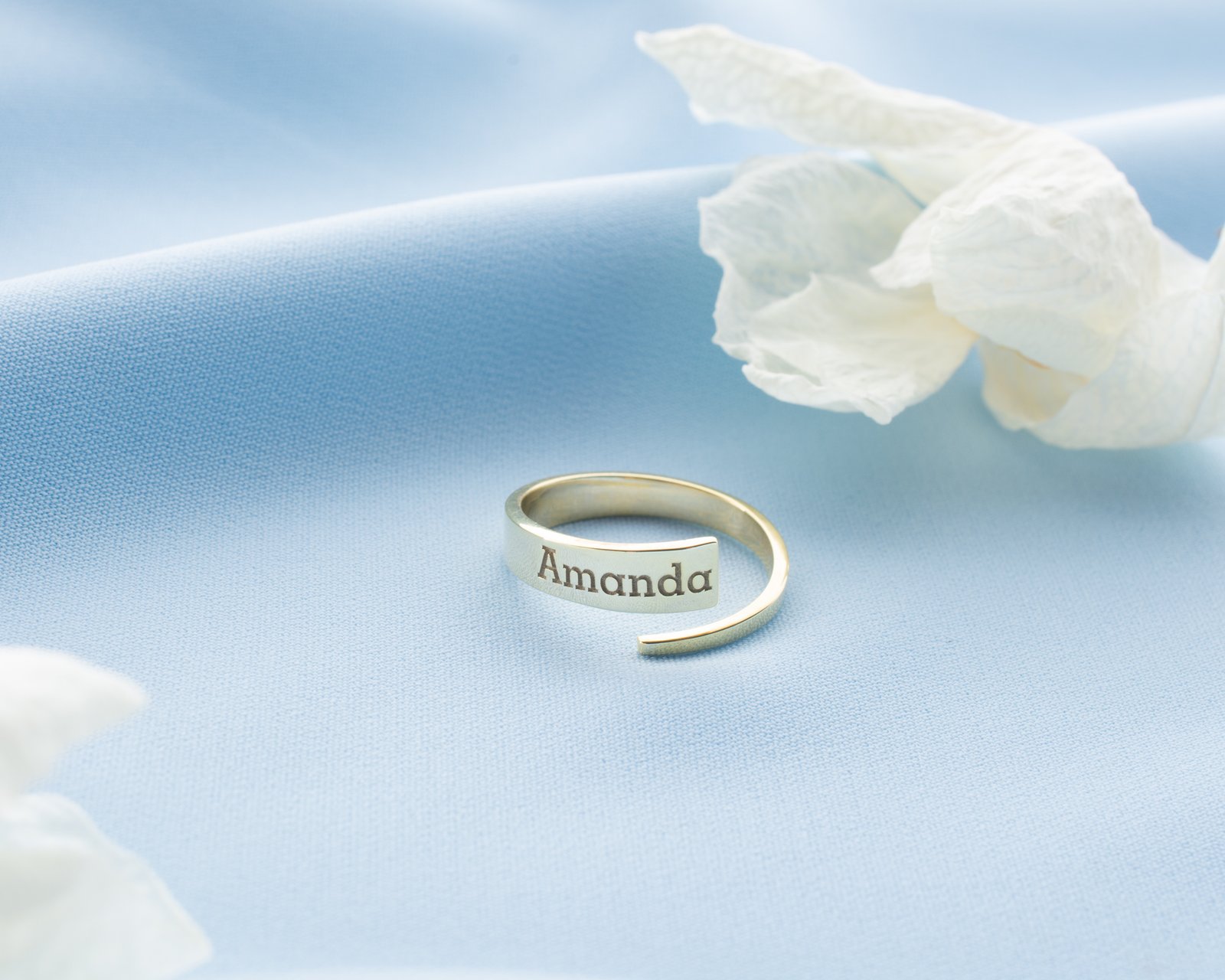 Gold-Plated Spiral Name Ring “Amanda” - Image 12