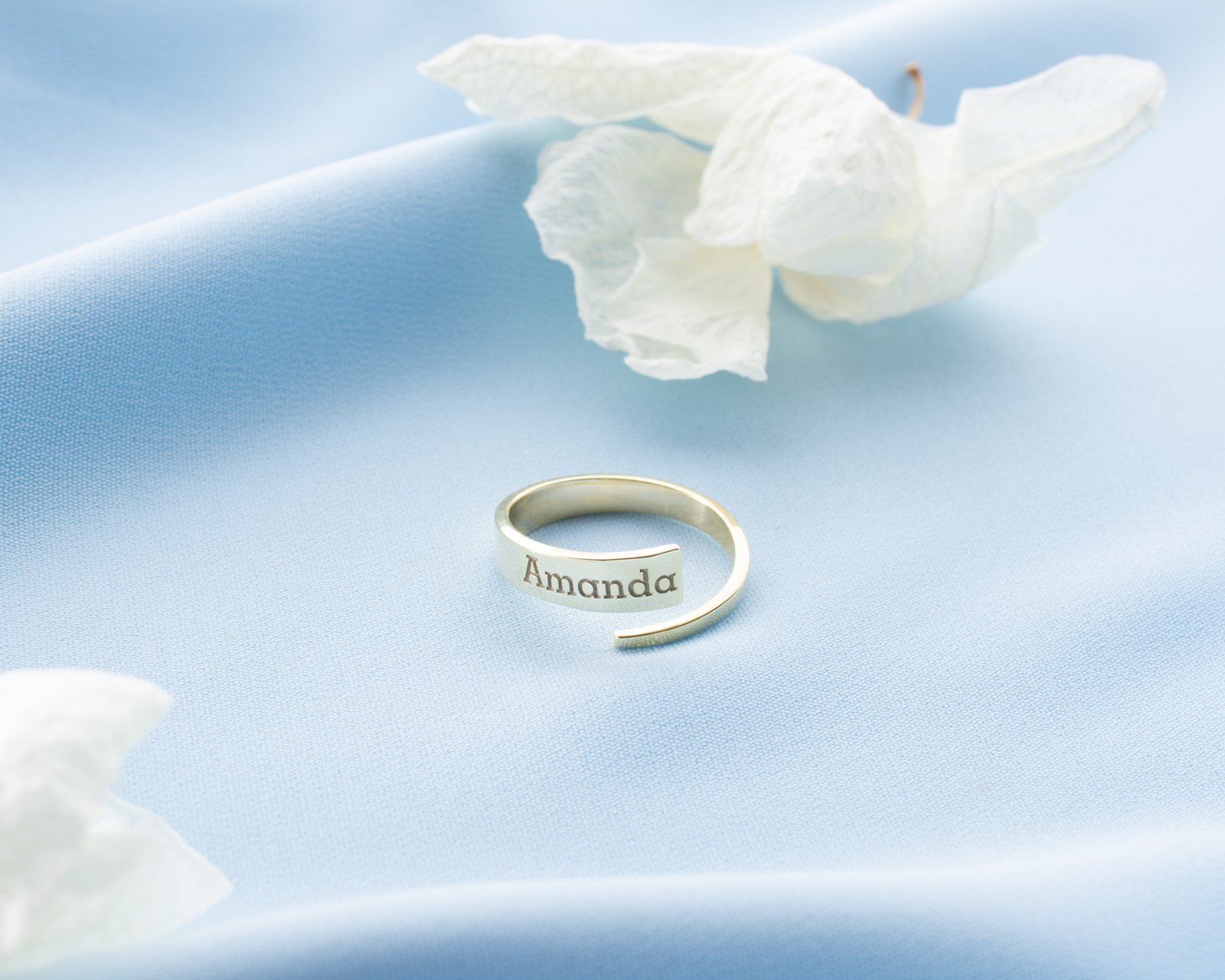 Gold-Plated Spiral Name Ring “Amanda” - Image 13