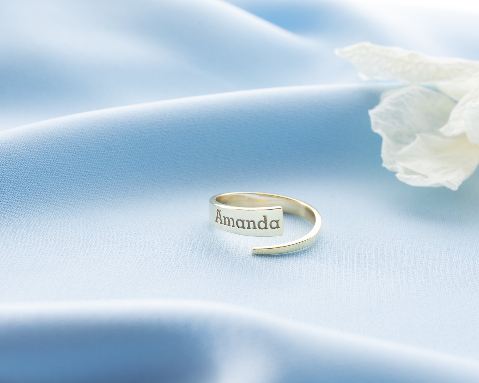 Gold-Plated Spiral Name Ring “Amanda” - Image 14