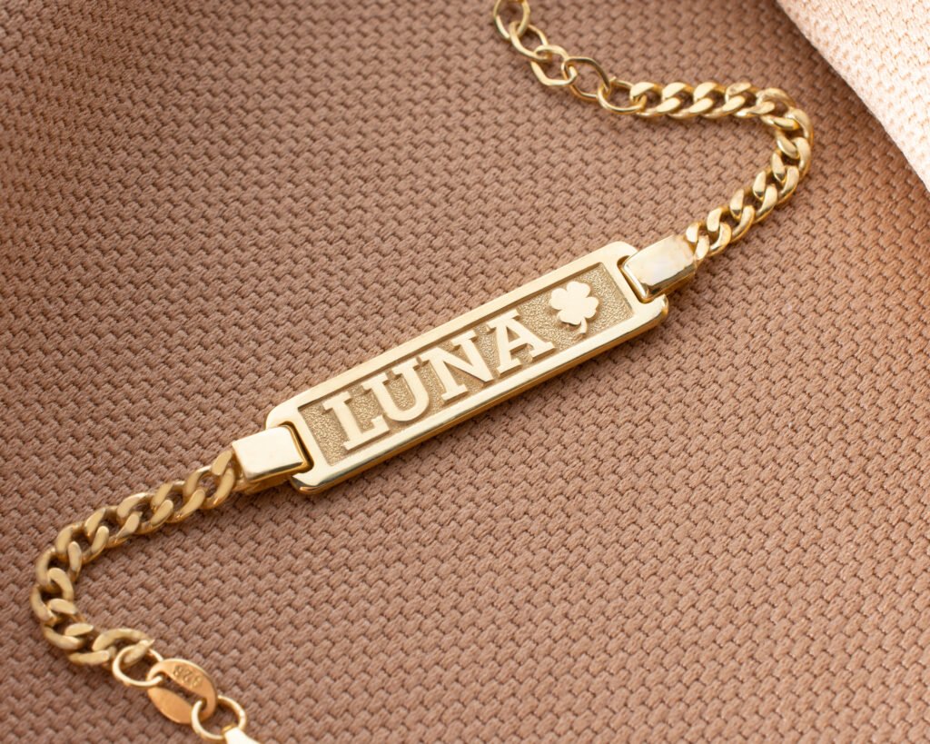 Rose Gold Name Plate Bracelet