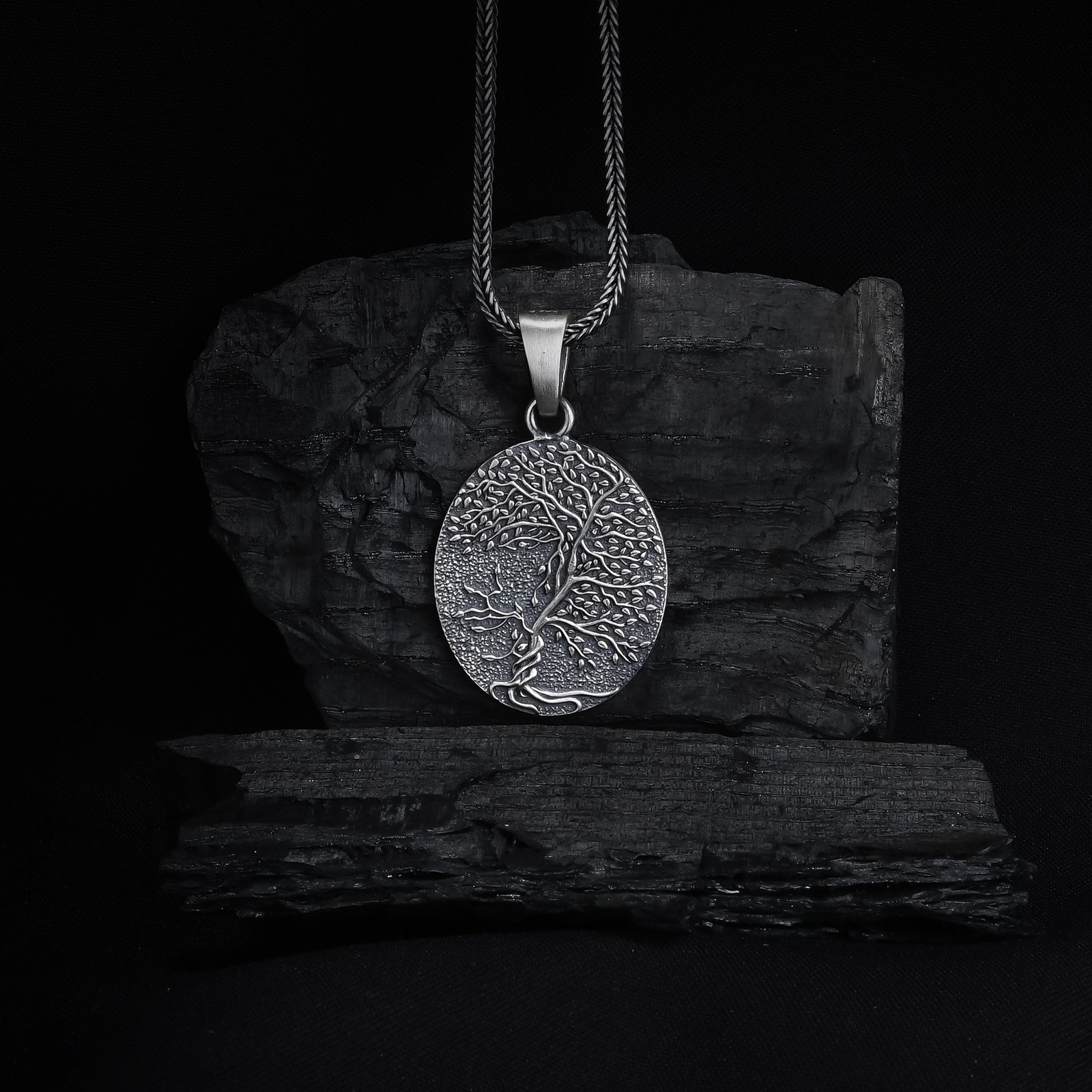 Tree of life balance symbol pendant men's necklace