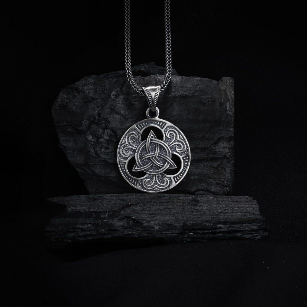 Celtic trinity knot eternal symbol pendant men's necklace